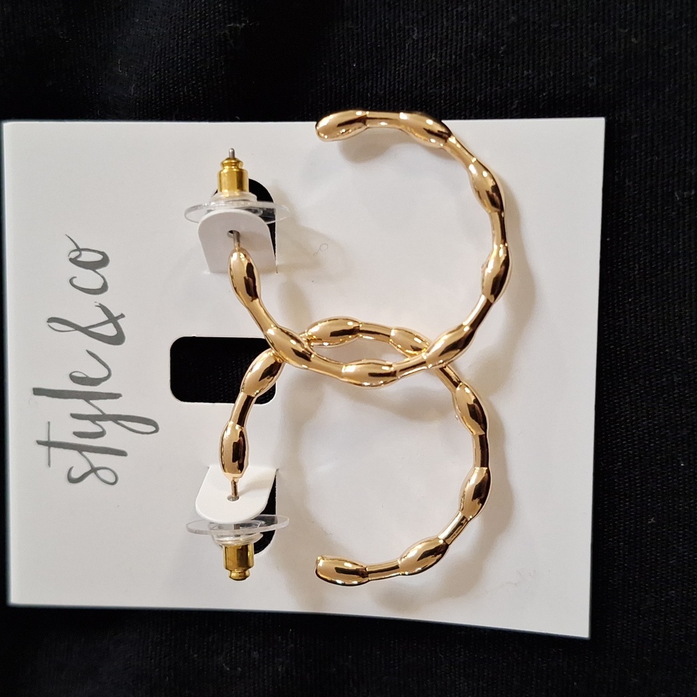 Gold rope earrings
